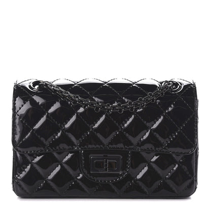 Chanel Patent Calfskin Quilted 2.55 Reissue Mini Flap So Black 1 of 11