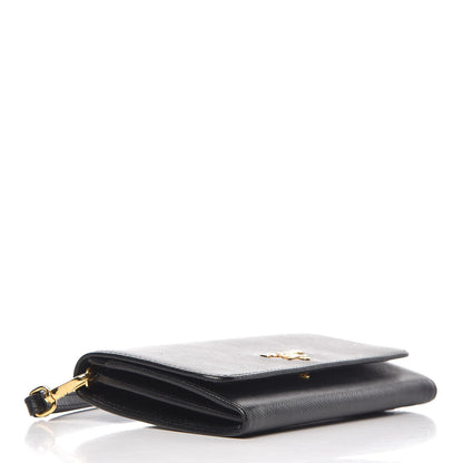 Prada Saffiano Metal Wristlet Black 4 of 8
