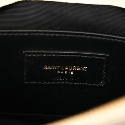Saint Laurent Sheepskin Matelasse Chevron Monogram Medium College Bag Crema Soft 6 of 12