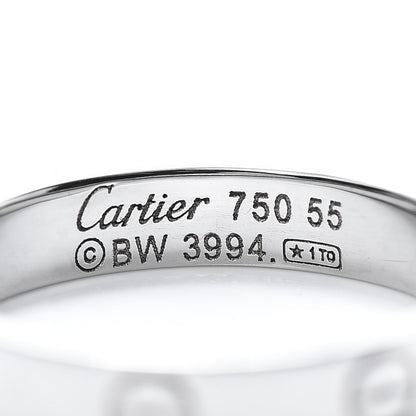 Cartier 18K White Gold 3.5mm LOVE Wedding Band Ring 55 7.25 4 of 4