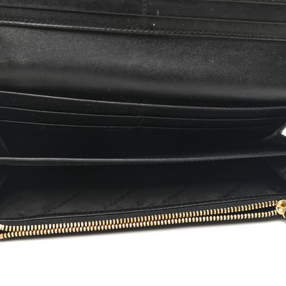 Burberry Calfskin Horseferry Check Porter Continental Wallet Black 5 of 9