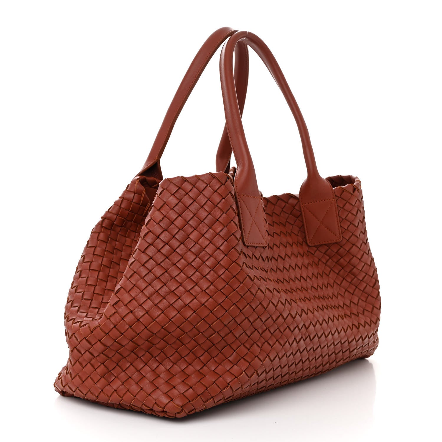 Bottega Veneta Lambskin Intreccio Medium Cabat Rust 4 of 10