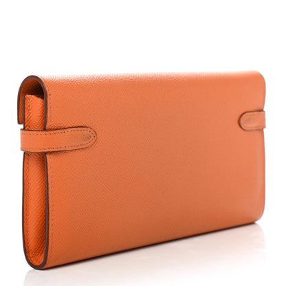 Hermes Epsom Kelly Longue Wallet Orange 2 of 4