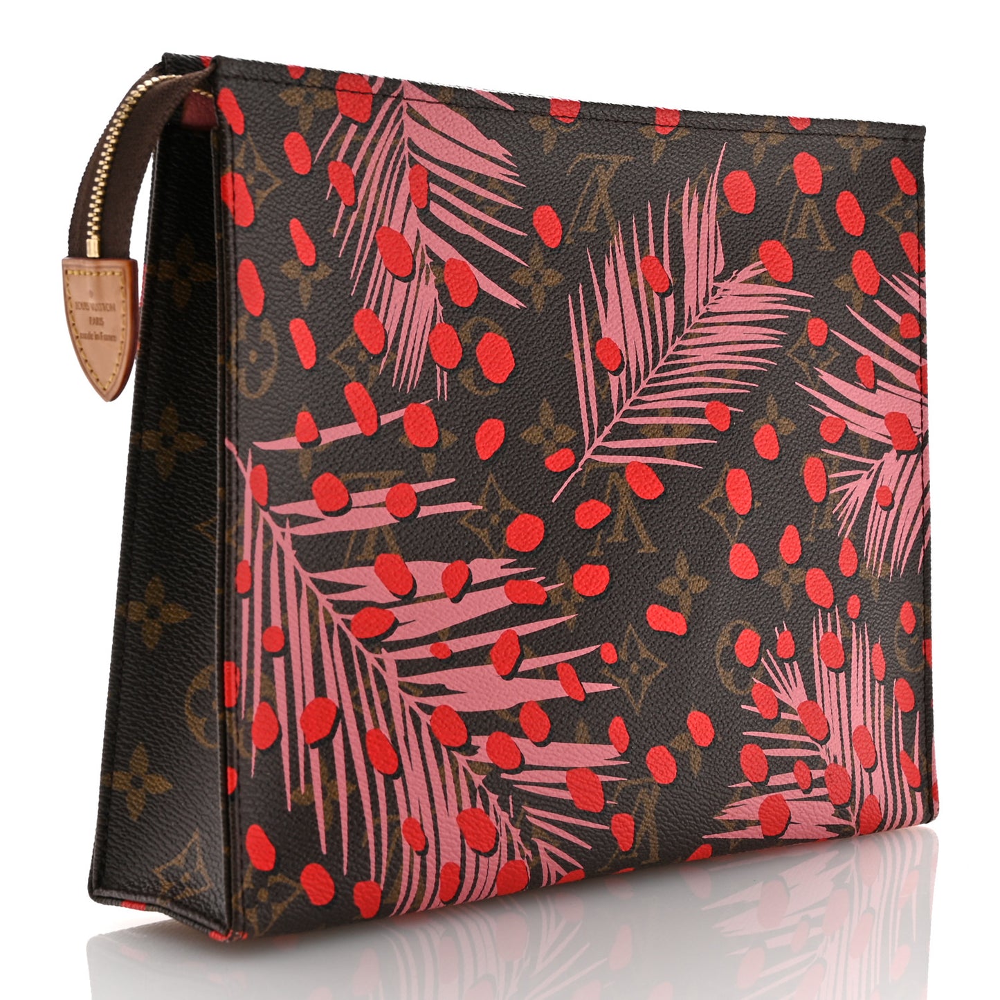 Monogram Jungle Dots Toiletry Pouch 26 Sugar Pink Poppy