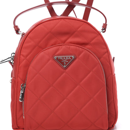 Prada Nylon Tessuto Impuntu Quilted Backpack Rosso 8 of 10