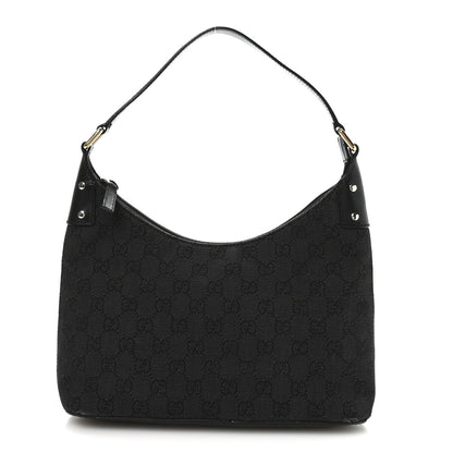 Gucci Nylon Monogram Small Hobo Black 1 of 11