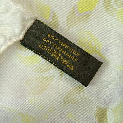 Louis Vuitton Silk Scarf Flowers White 5 of 6