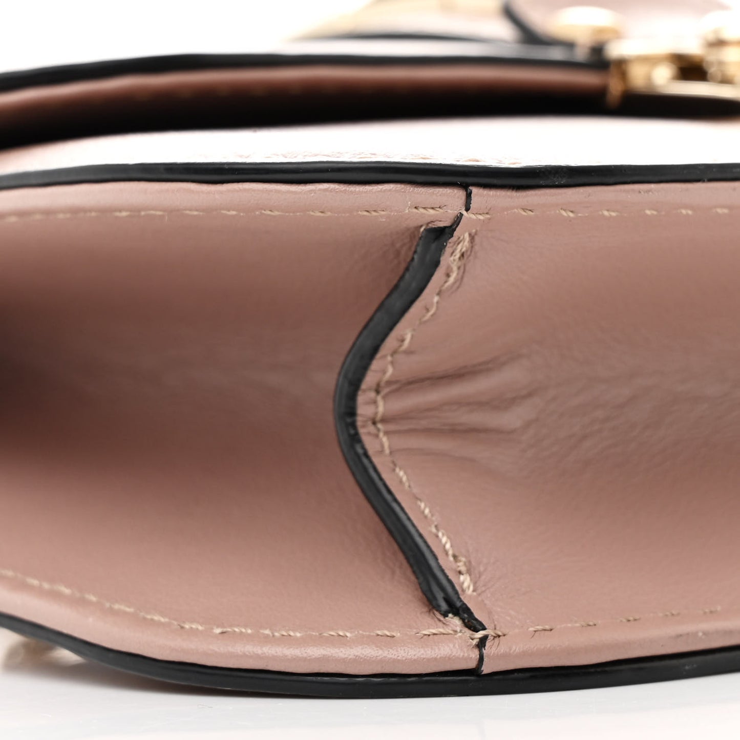 Vitello Small Glam Lock Rockstud Flap Poudre
