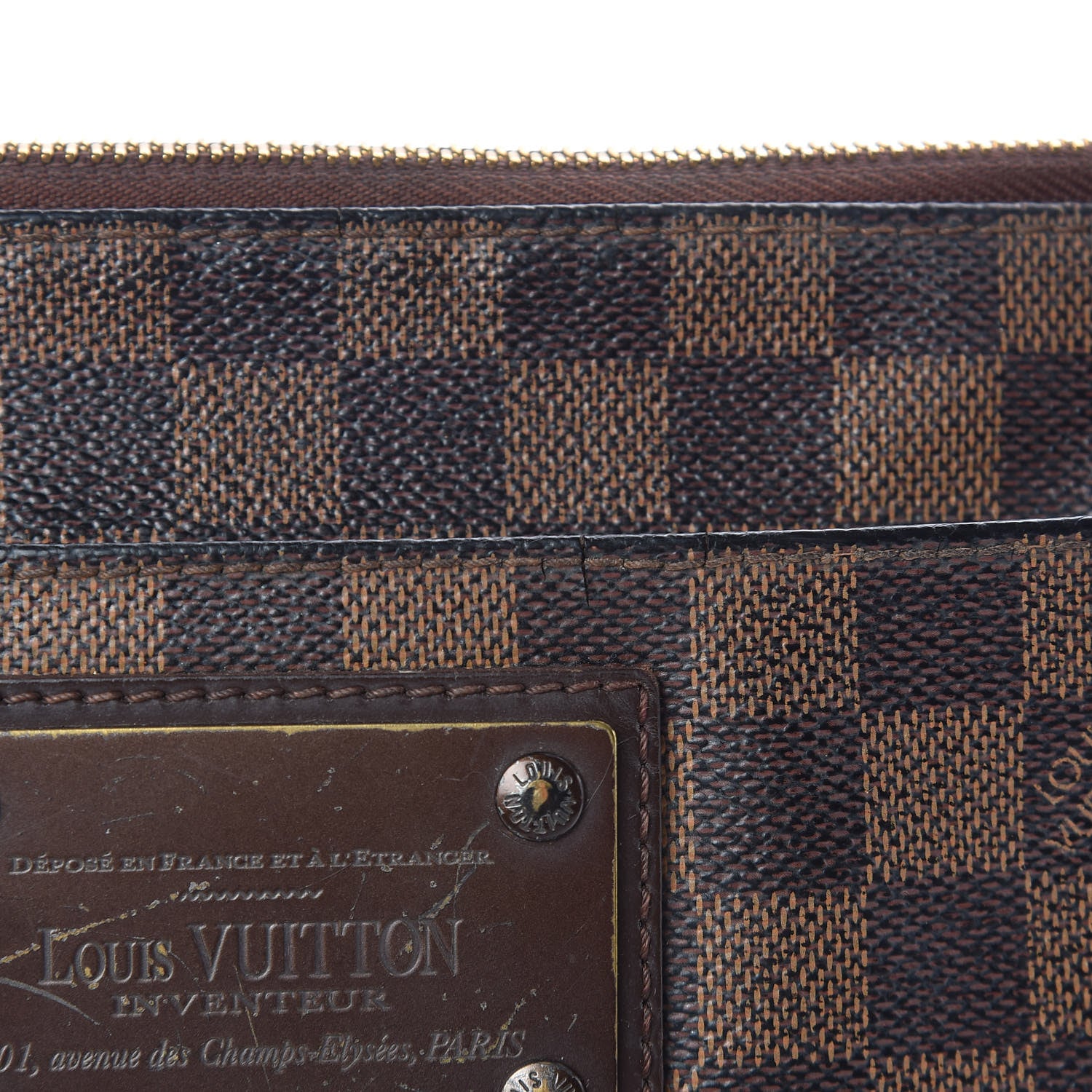 Louis Vuitton Damier Ebene Brooklyn Flat Pochette 10 of 12