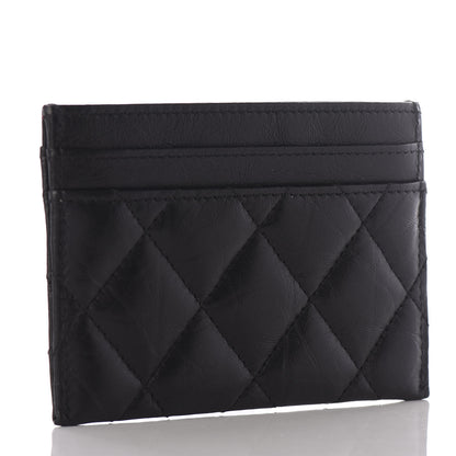 Chanel Aged Calfskin Quilted Reissue Card Holder Black 2 of 6