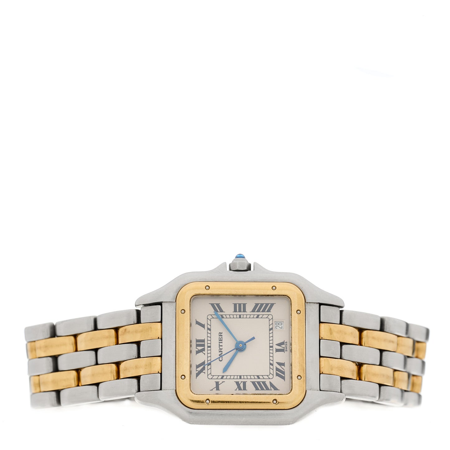 Stainless Steel 18K Yellow Gold 27mm Panthere Quartz Watch