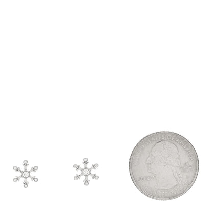 Tiffany Platinum Diamond Snowflake Earrings 2 of 5