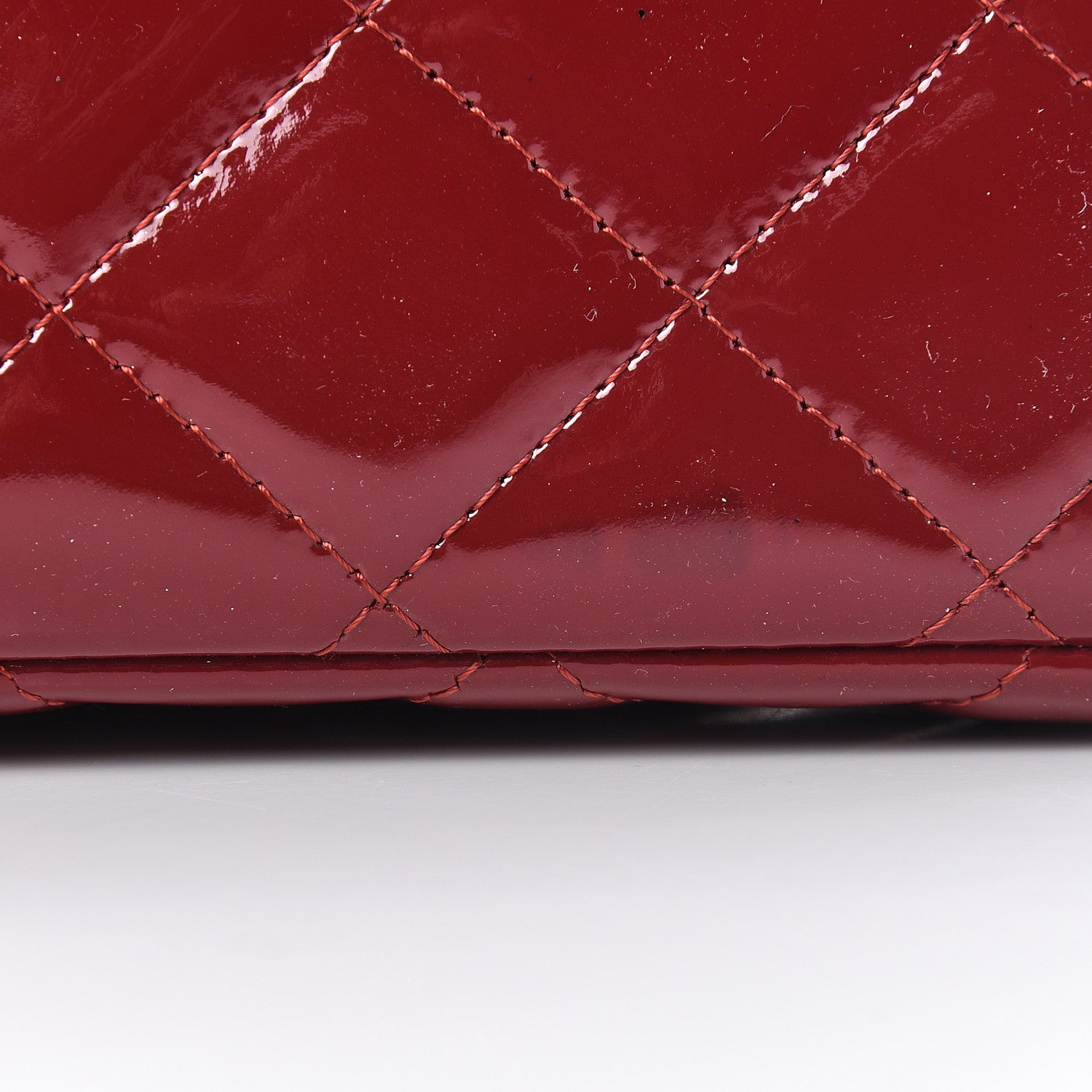 Chanel Patent Quilted Maxi Double Flap Red 23 of 24