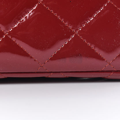 Chanel Patent Quilted Maxi Double Flap Red 23 of 24