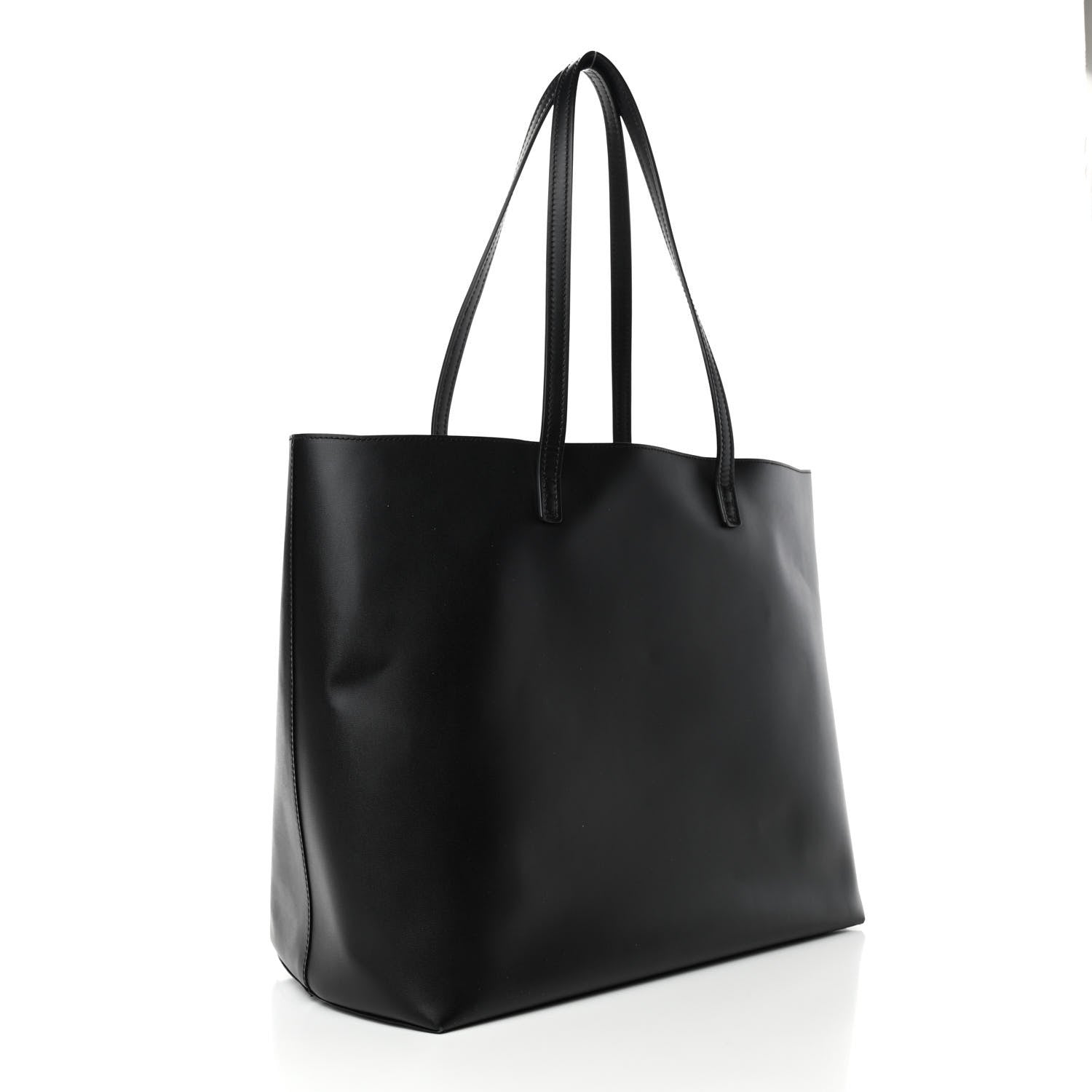 Fendi Vitello Ginevra Elaphe Monster Eyes Shopping Tote Black Naturale 2 of 4