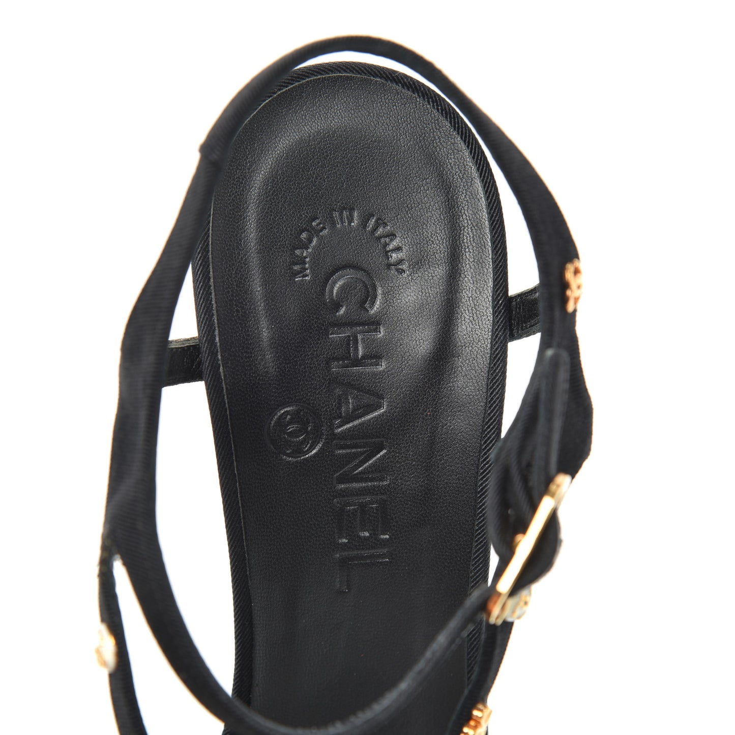 Grosgrain Charms Sandals 37.5 Black