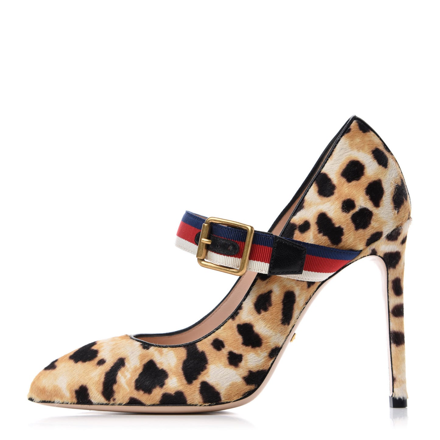 Malaga Kid Leopard Print Pumps 35.5 Natural