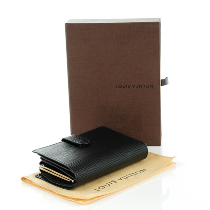 Louis Vuitton Epi French Purse Wallet Black 4 of 7