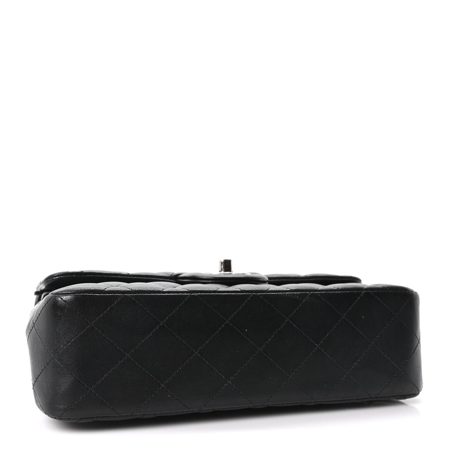 Lambskin Quilted Small Double Flap Black