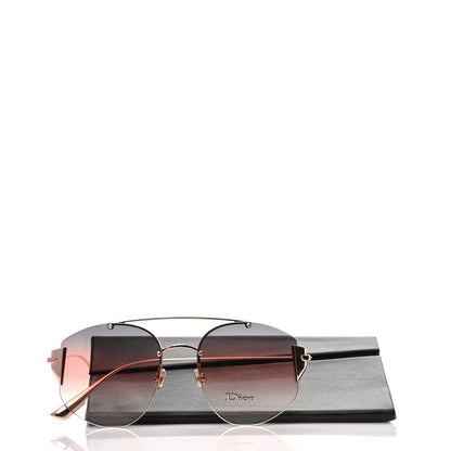 Christian Dior Metal Stronger Aviator Sunglasses Grey Fuschia Rose Gold 7 of 7