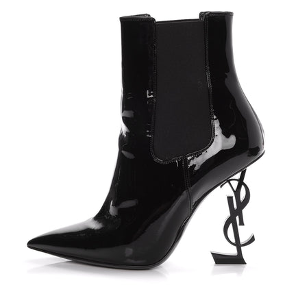 Saint Laurent Patent Opyum Booties 38 Black 1 of 12