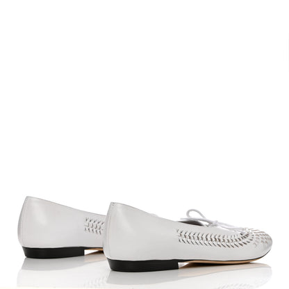 Saint Laurent Calfskin Flats 39 White 4 of 12