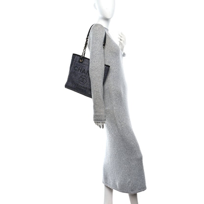 Chanel Lurex Boucle Mini Deauville Tote Black 2 of 11