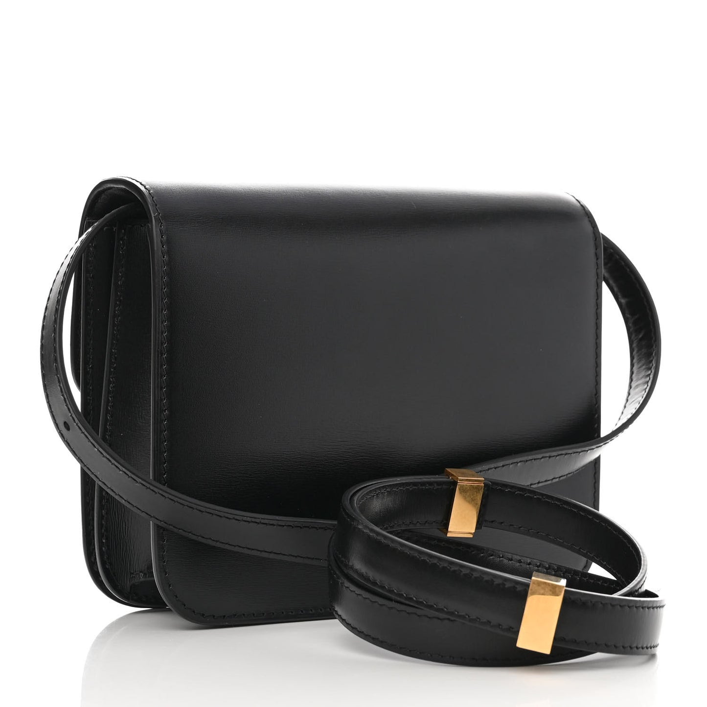 Box Calfskin Teen Classic Box Flap Bag Black