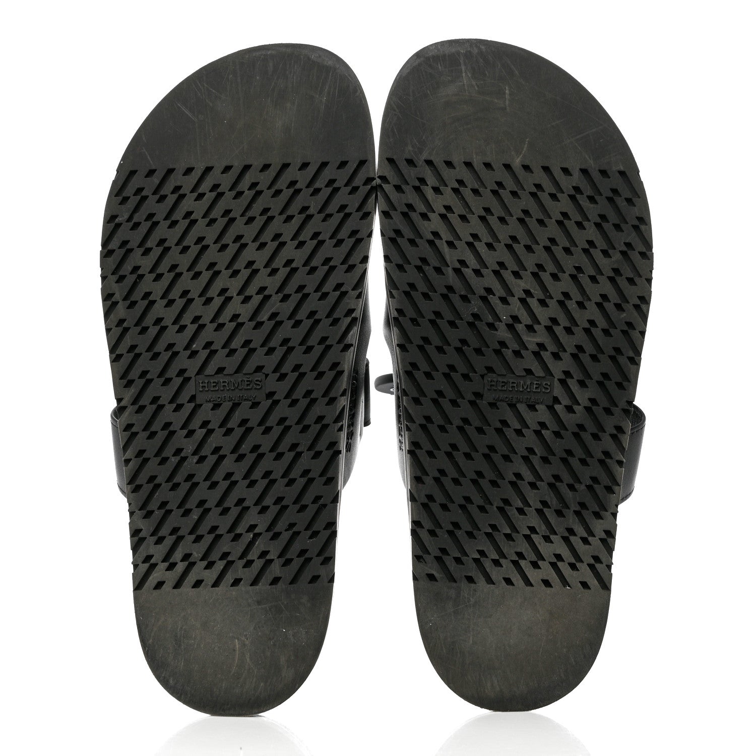 Hermes Calfskin Womens Chypre Sandals 39.5 Black 5 of 12