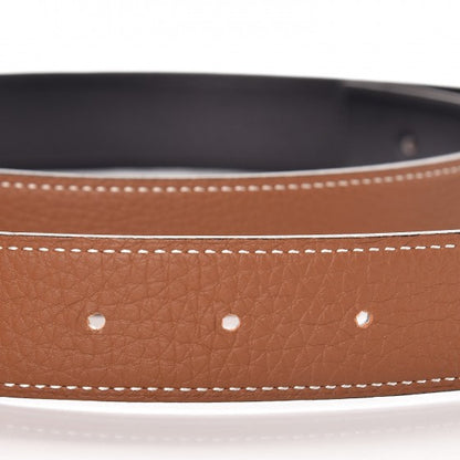 Hermes Box Togo 32mm Belt Strap 95 Black Gold 4 of 6