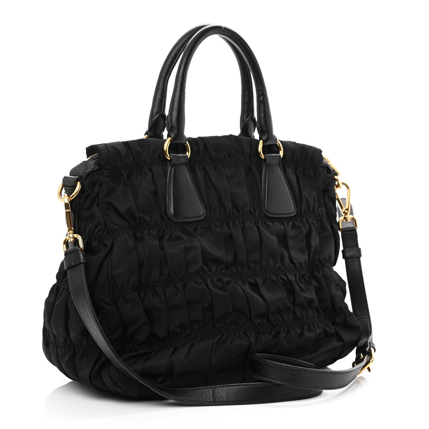 Tessuto Nylon Gaufre Tote Black