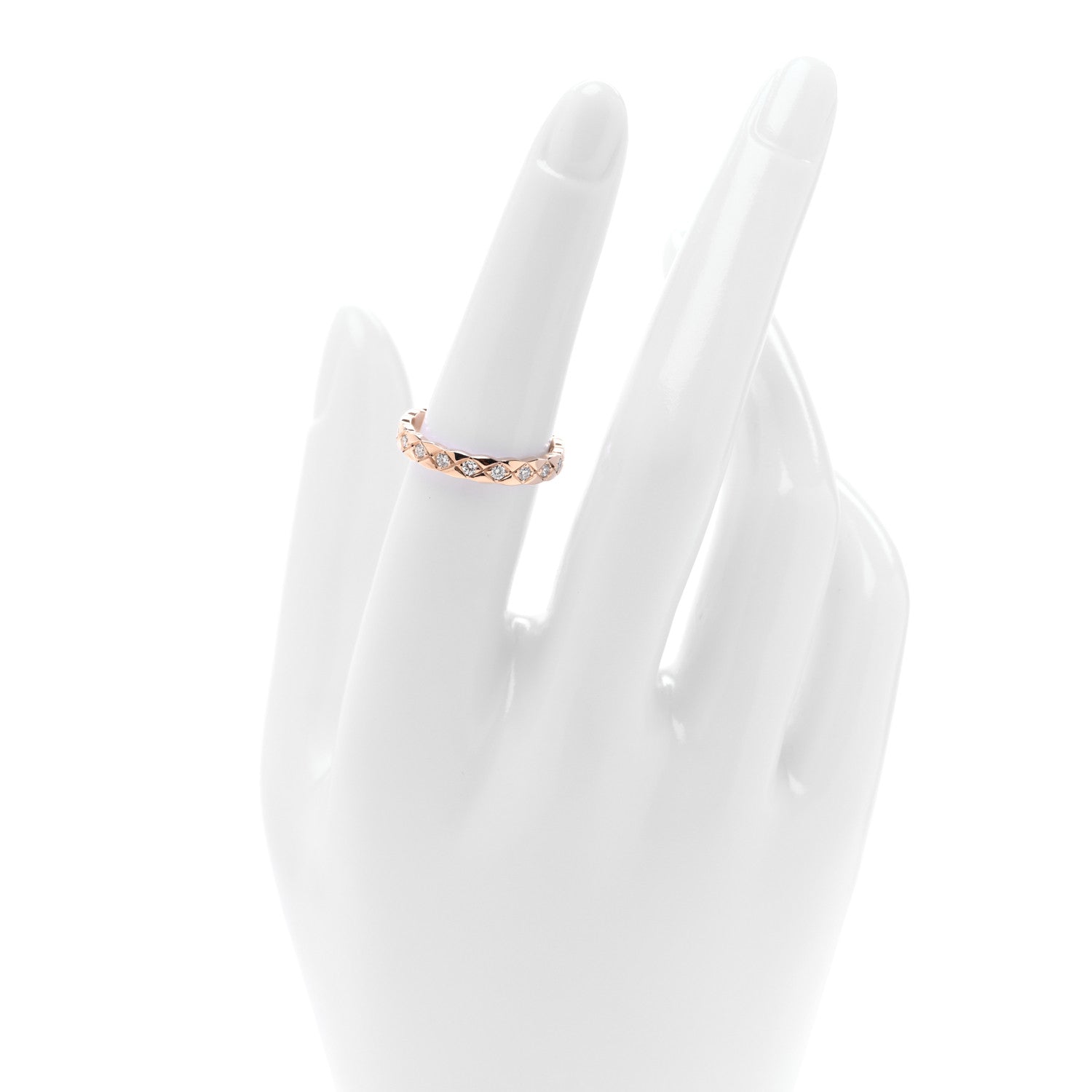 Chanel 18K Beige Gold Diamond Mini Coco Crush Ring 53 6.25 2 of 4