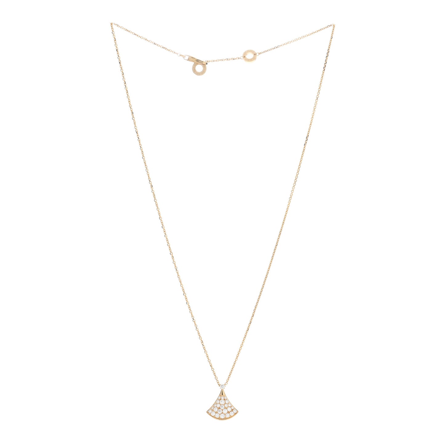 18K Yellow Gold Diamond Divas' Dream Pave Pendant Necklace