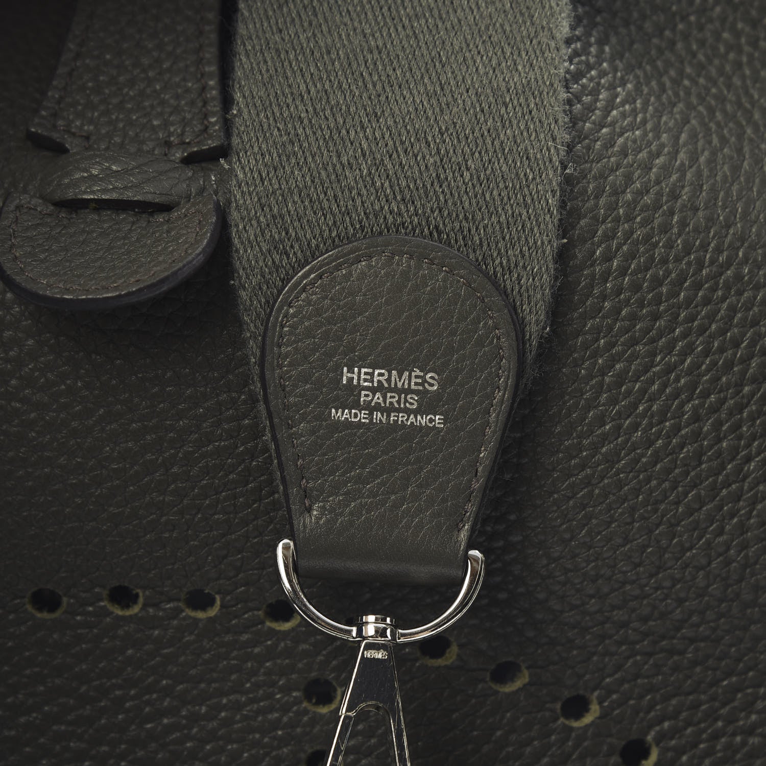 Hermes Taurillon Clemence Amazone Evelyne III GM Vert De Gris 14 of 18