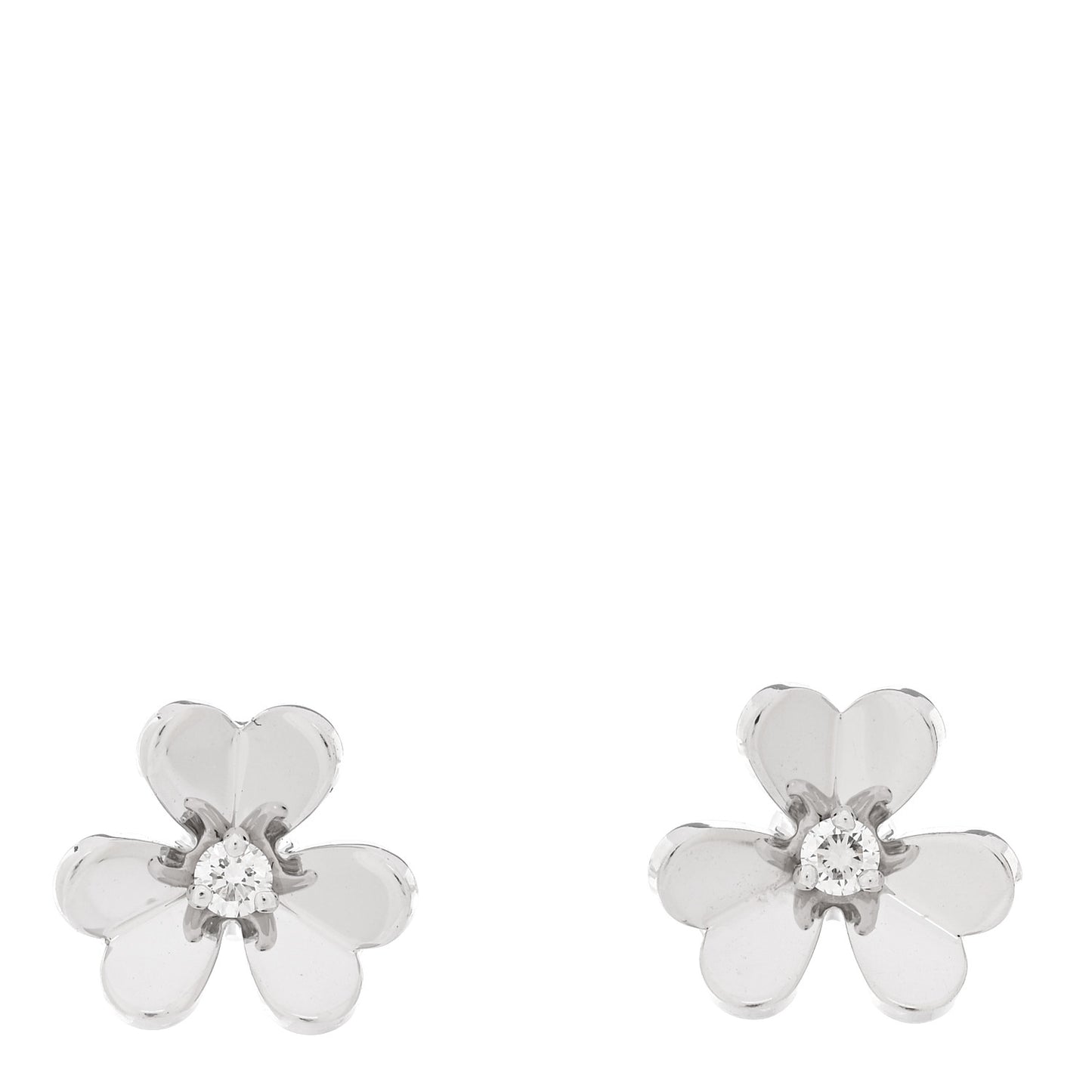 18K White Gold Diamond Mini Frivole Earrings