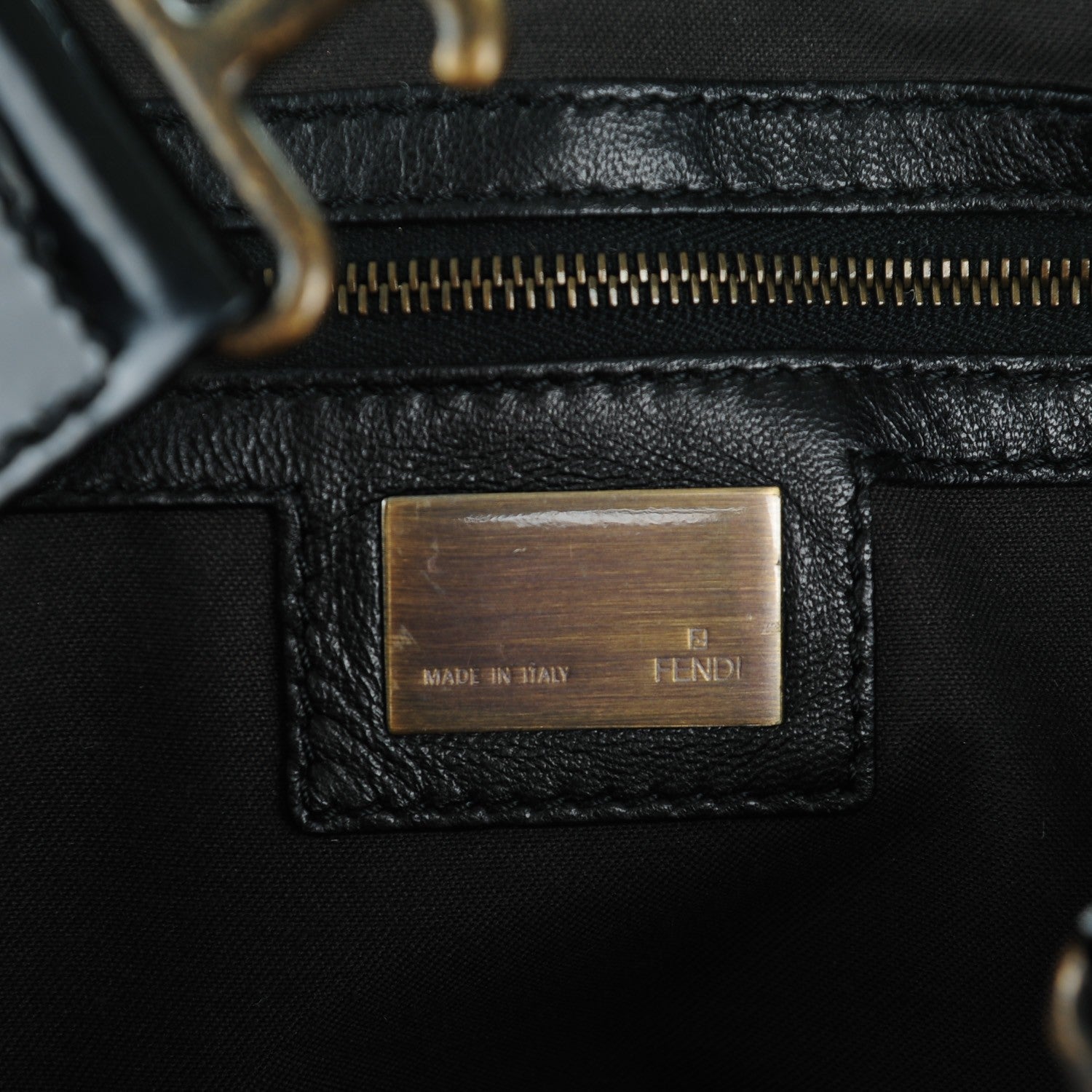 Fendi Nappa Patent Bag De Jour Perforated Tote Black 6 of 9