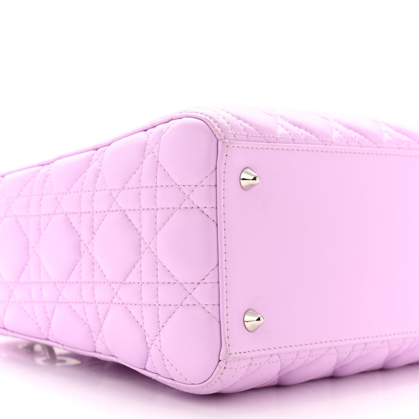 Lambskin Cannage Medium Lady Dior Purple