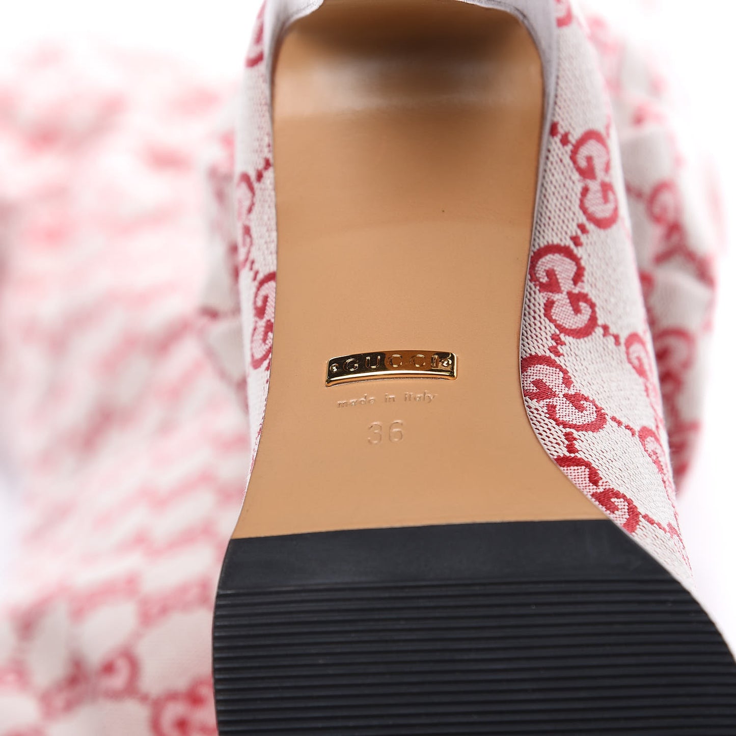 Monogram Over The Knee Boots 36 Gardenia Hibiscus Red