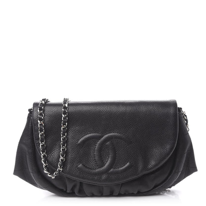 Chanel Caviar Half Moon Wallet On Chain WOC Black 1 of 11
