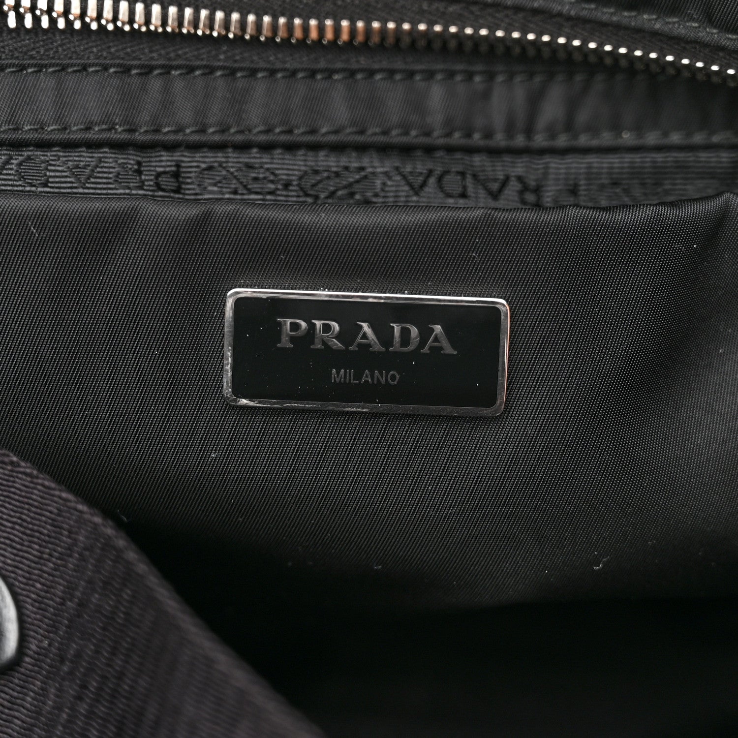 Prada Re-Nylon Nappa Triangle Quilted Padded Small Double Handled Zip Tote Black 6 of 10