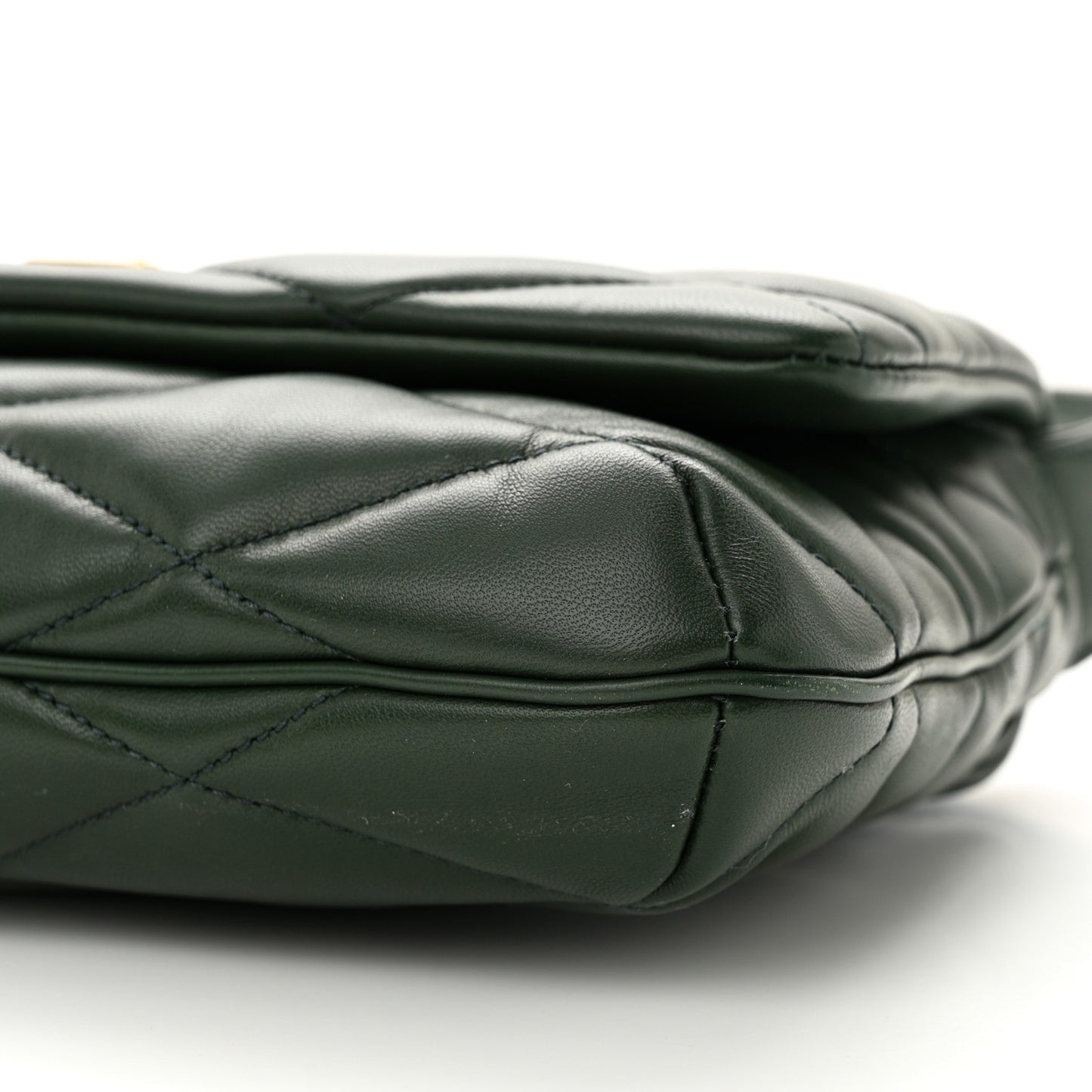 Lambskin Quilted Le 57 Diamond Shoulder Bag Vert Fonce