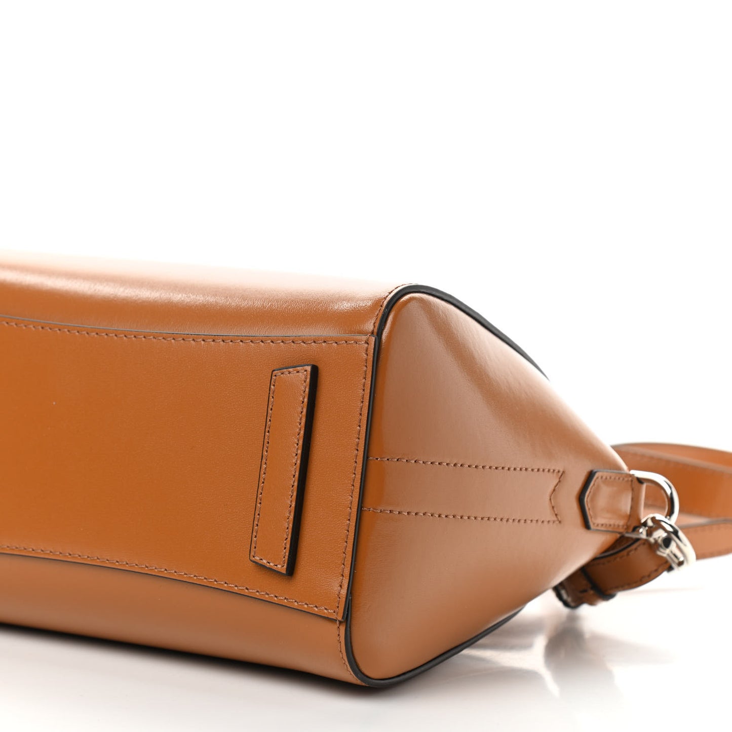 Shiny Lord Calfskin Mini Antigona Camel