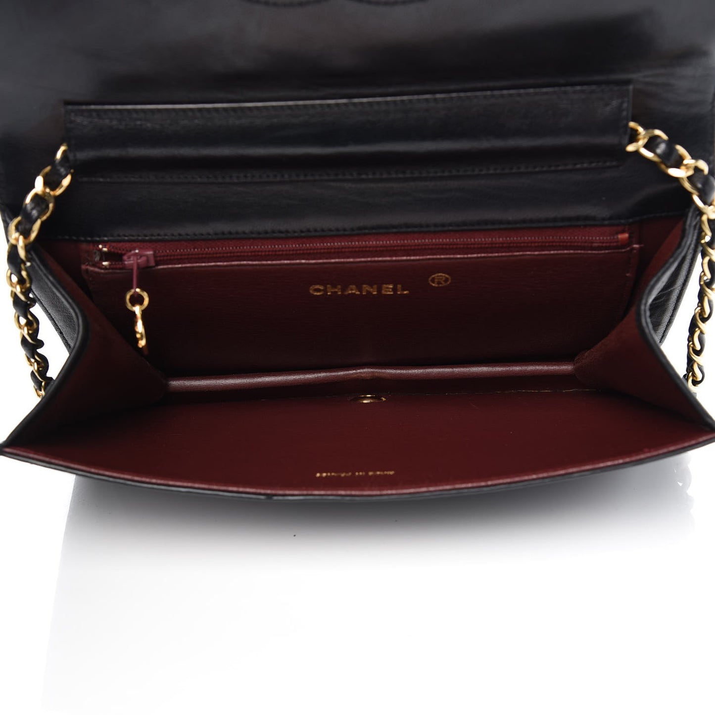 Lambskin Quilted Small Single Flap Bag Black