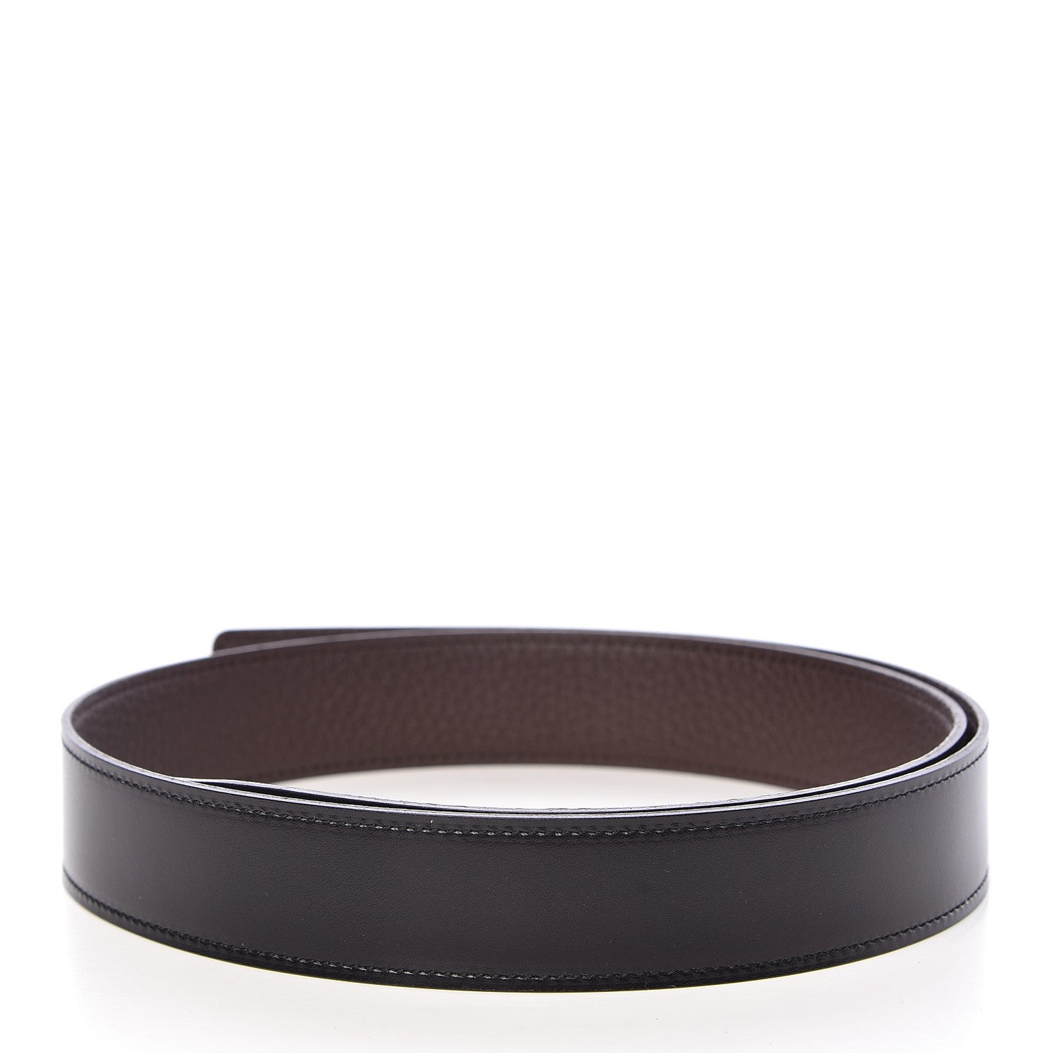 Hermes Box Togo 32mm Belt Strap 85 Black Chocolate 2 of 6