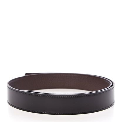 Hermes Box Togo 32mm Belt Strap 85 Black Chocolate 2 of 6