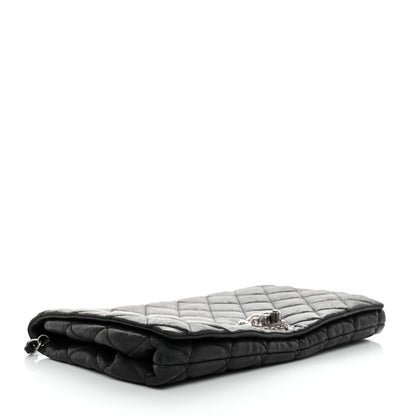 Chanel Lambskin Quilted Medium Leo Lion Flap Clutch Black 3 of 11