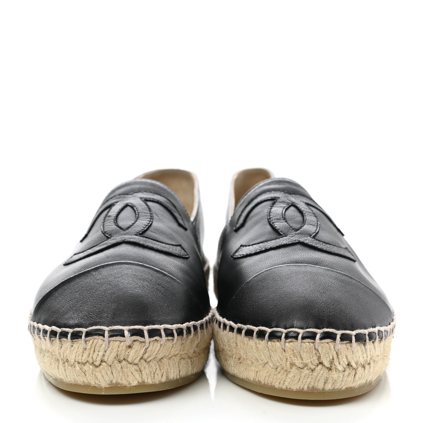 Lambskin CC Espadrilles 38 Black