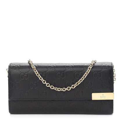 Gucci Soft Microguccissima Dice Chain Wallet Black 1 of 9