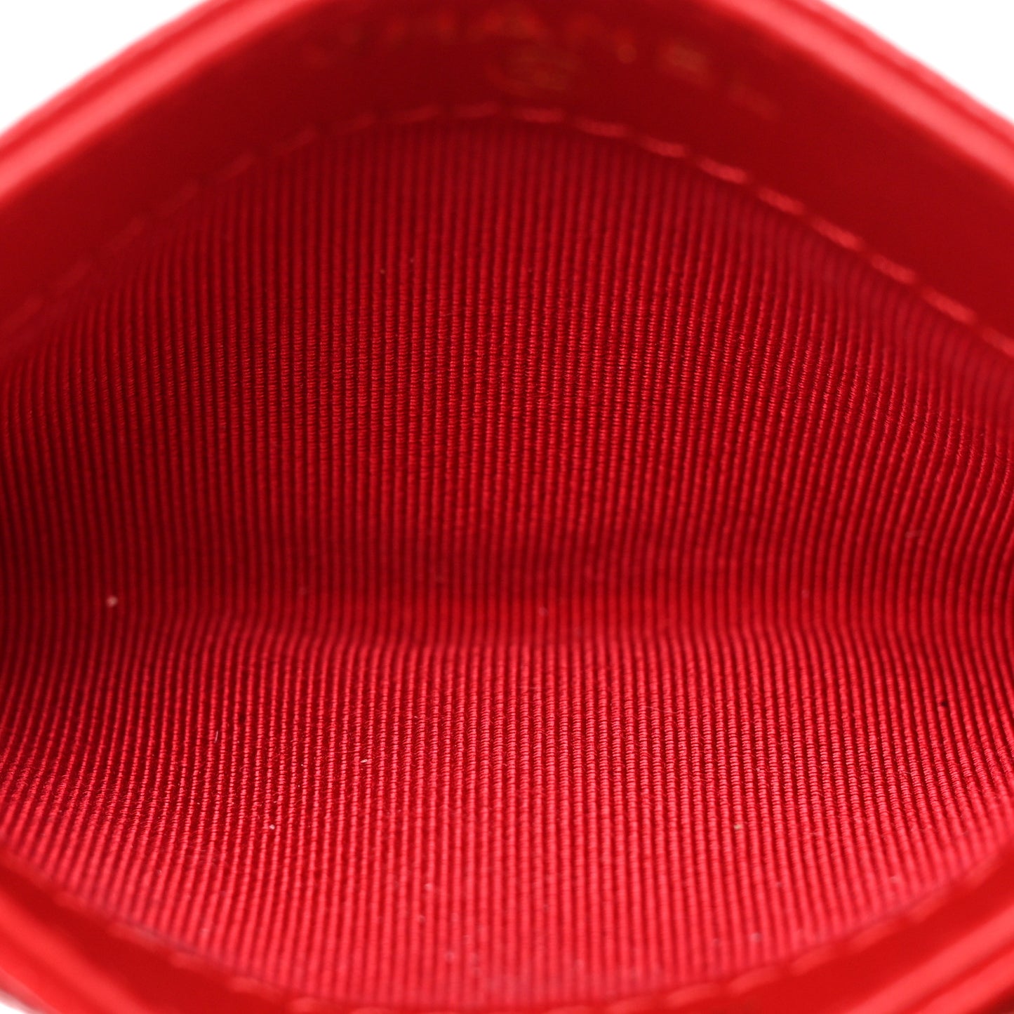 Caviar Quilted Card Holder Red