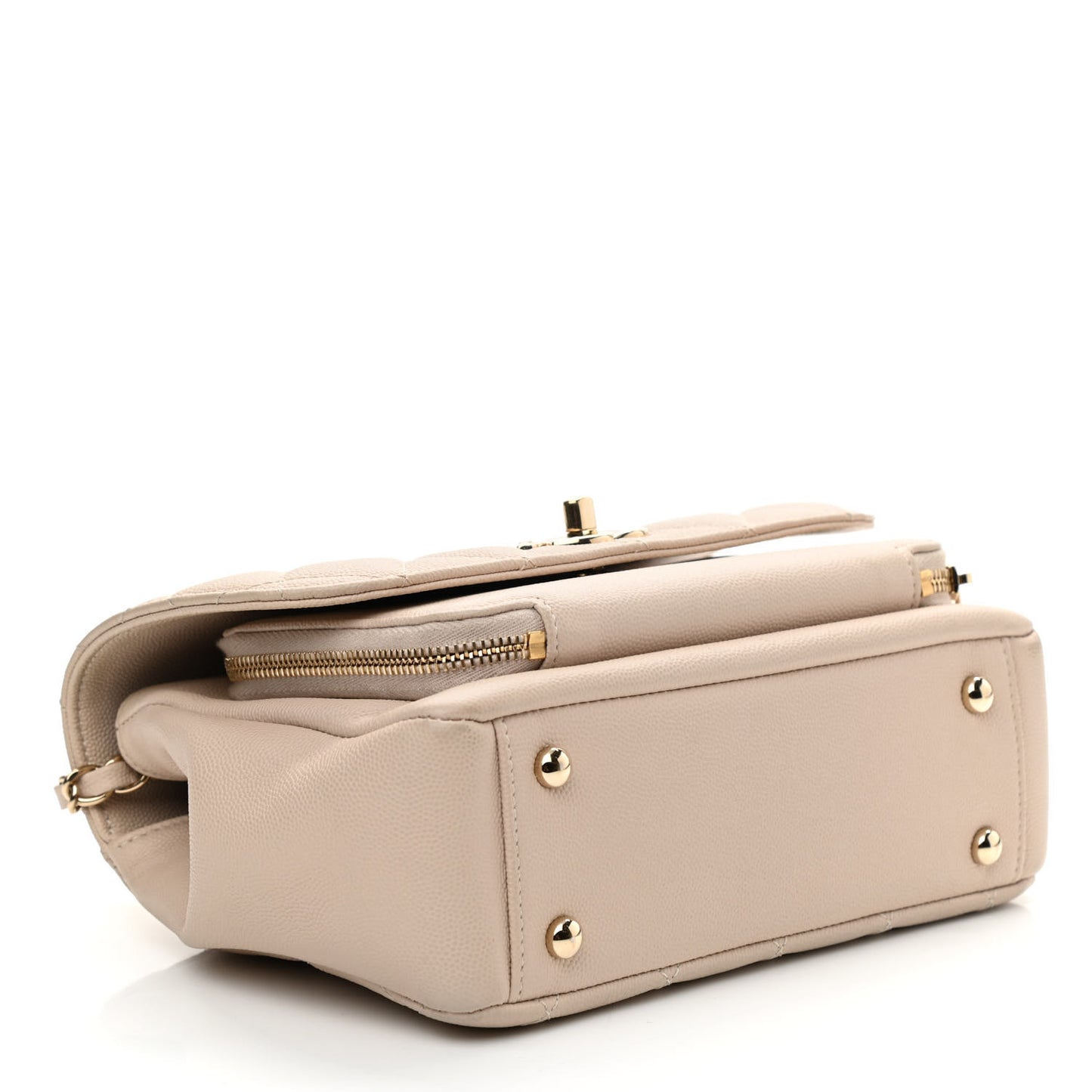 Caviar Quilted Medium Business Affinity Flap Beige
